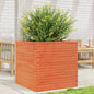 vidaXL Jardinière cire marron 70x70x68,5 cm bois de pin massif