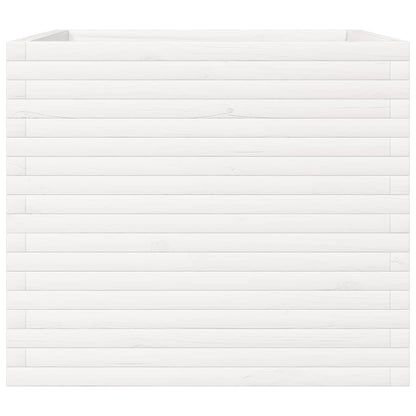 vidaXL Jardinière blanc 80x80x68,5 cm bois de pin massif