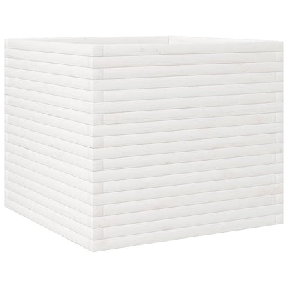 vidaXL Jardinière blanc 80x80x68,5 cm bois de pin massif