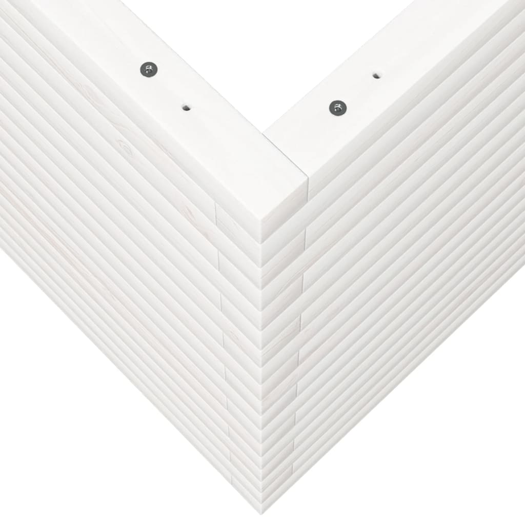 vidaXL Jardinière blanc 80x80x68,5 cm bois de pin massif