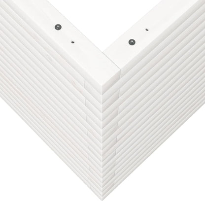 vidaXL Jardinière blanc 80x80x68,5 cm bois de pin massif