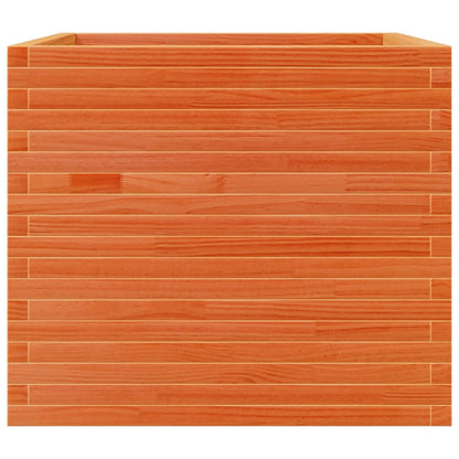 vidaXL Jardinière cire marron 80x80x68,5 cm bois de pin massif