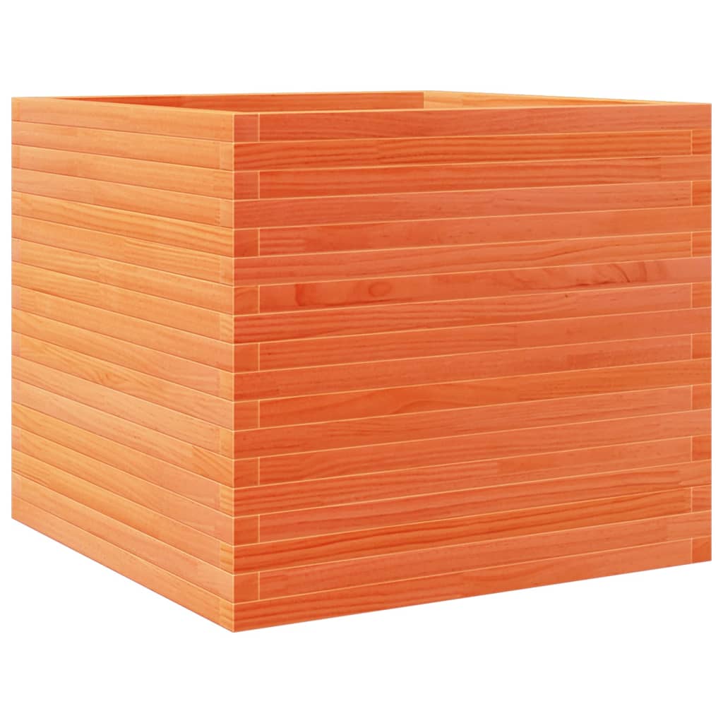 vidaXL Jardinière cire marron 80x80x68,5 cm bois de pin massif