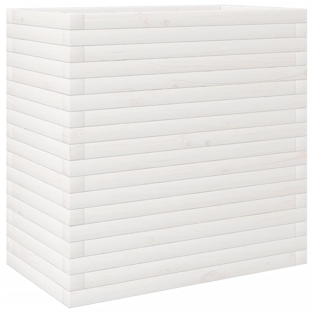 vidaXL Jardinière blanc 70x40x68,5 cm bois de pin massif