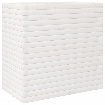 vidaXL Jardinière blanc 70x40x68,5 cm bois de pin massif