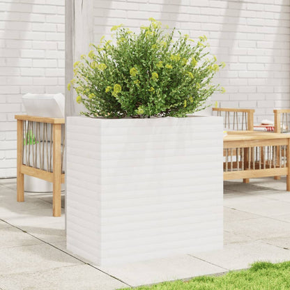 vidaXL Jardinière blanc 70x40x68,5 cm bois de pin massif
