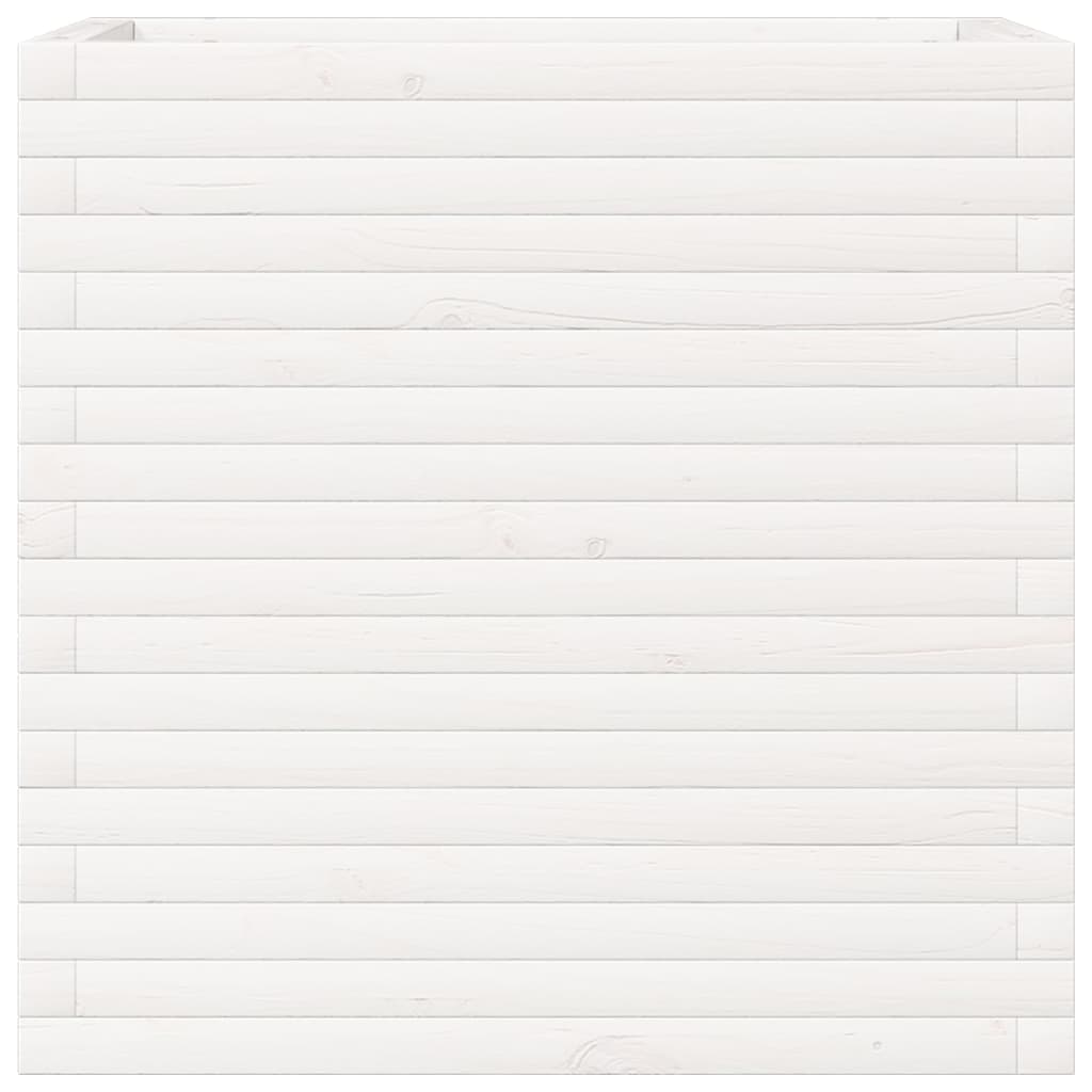 vidaXL Jardinière blanc 70x40x68,5 cm bois de pin massif