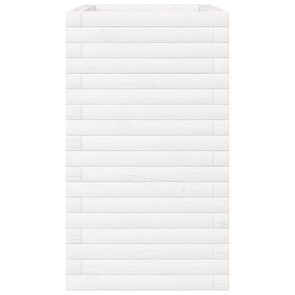 vidaXL Jardinière blanc 70x40x68,5 cm bois de pin massif