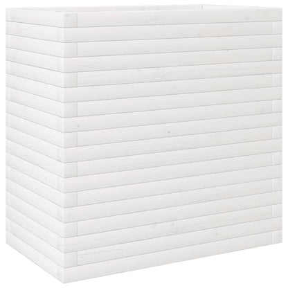 vidaXL Jardinière blanc 70x40x68,5 cm bois de pin massif