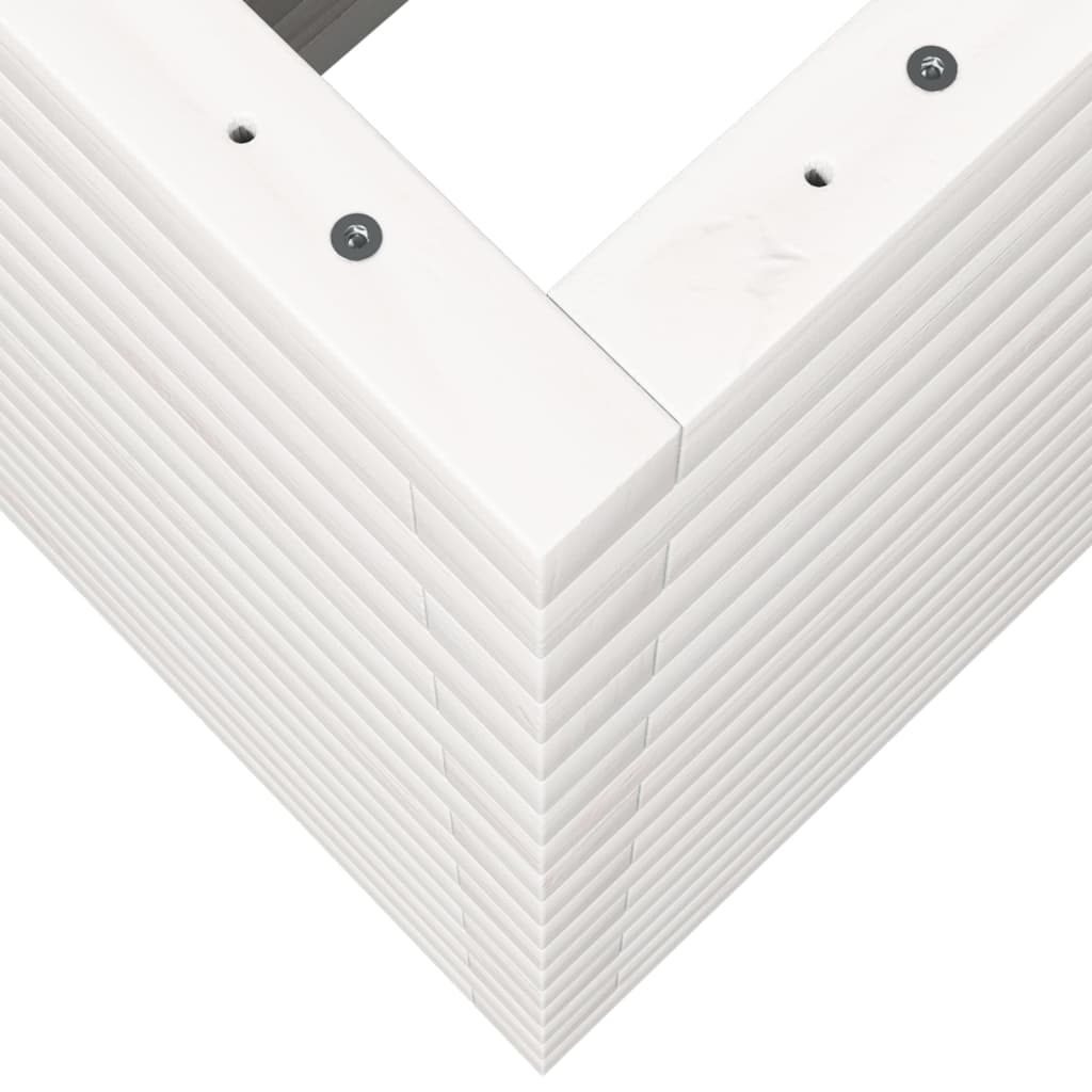 vidaXL Jardinière blanc 70x40x68,5 cm bois de pin massif