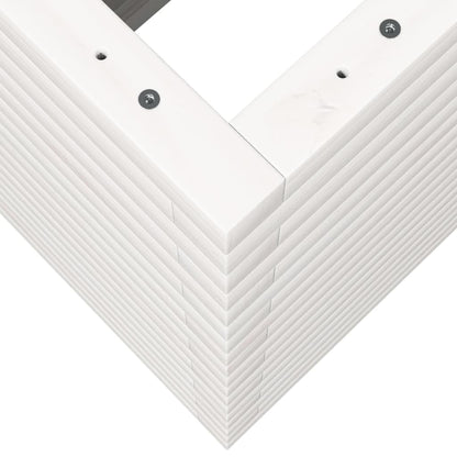 vidaXL Jardinière blanc 70x40x68,5 cm bois de pin massif