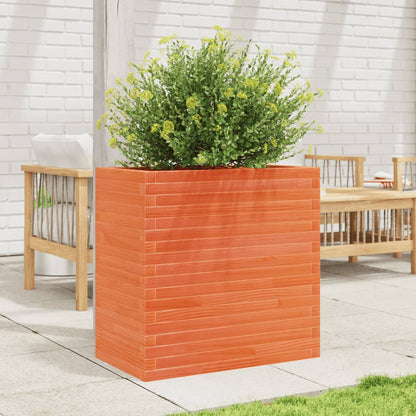 vidaXL Jardinière cire marron 70x40x68,5 cm bois de pin massif