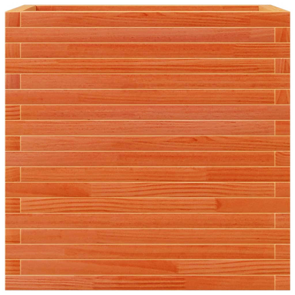 vidaXL Jardinière cire marron 70x40x68,5 cm bois de pin massif