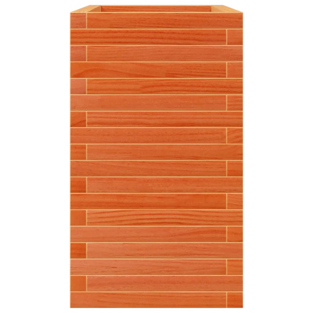 vidaXL Jardinière cire marron 70x40x68,5 cm bois de pin massif