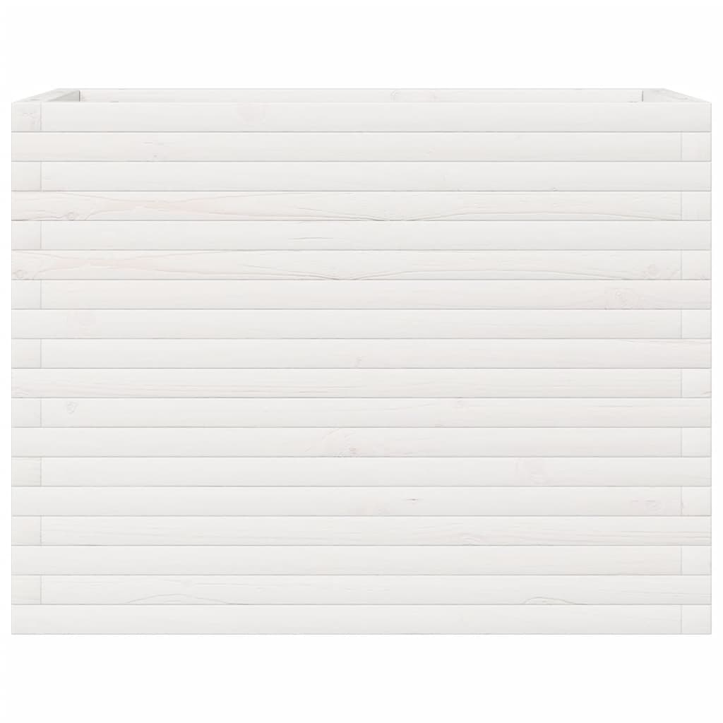 vidaXL Jardinière blanc 90x40x68,5 cm bois de pin massif