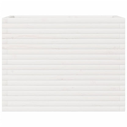 vidaXL Jardinière blanc 90x40x68,5 cm bois de pin massif