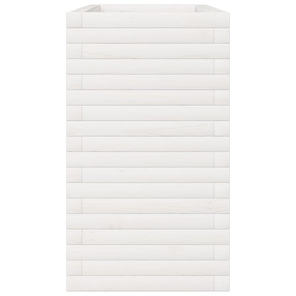 vidaXL Jardinière blanc 90x40x68,5 cm bois de pin massif