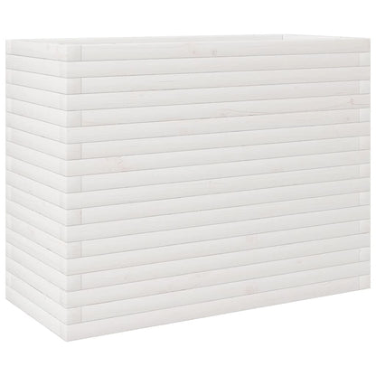 vidaXL Jardinière blanc 90x40x68,5 cm bois de pin massif