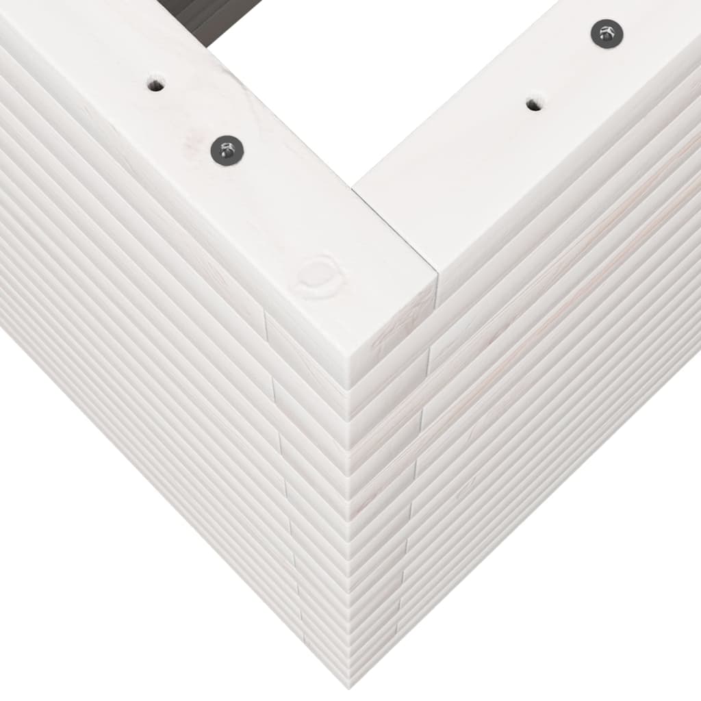 vidaXL Jardinière blanc 90x40x68,5 cm bois de pin massif