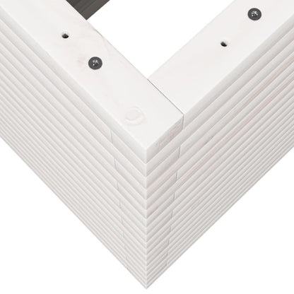 vidaXL Jardinière blanc 90x40x68,5 cm bois de pin massif