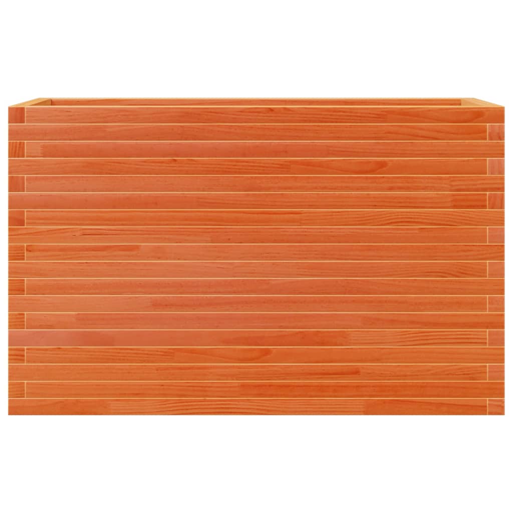 vidaXL Jardinière cire marron 110x40x68,5 cm bois de pin massif