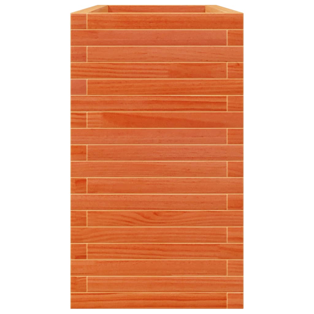 vidaXL Jardinière cire marron 110x40x68,5 cm bois de pin massif