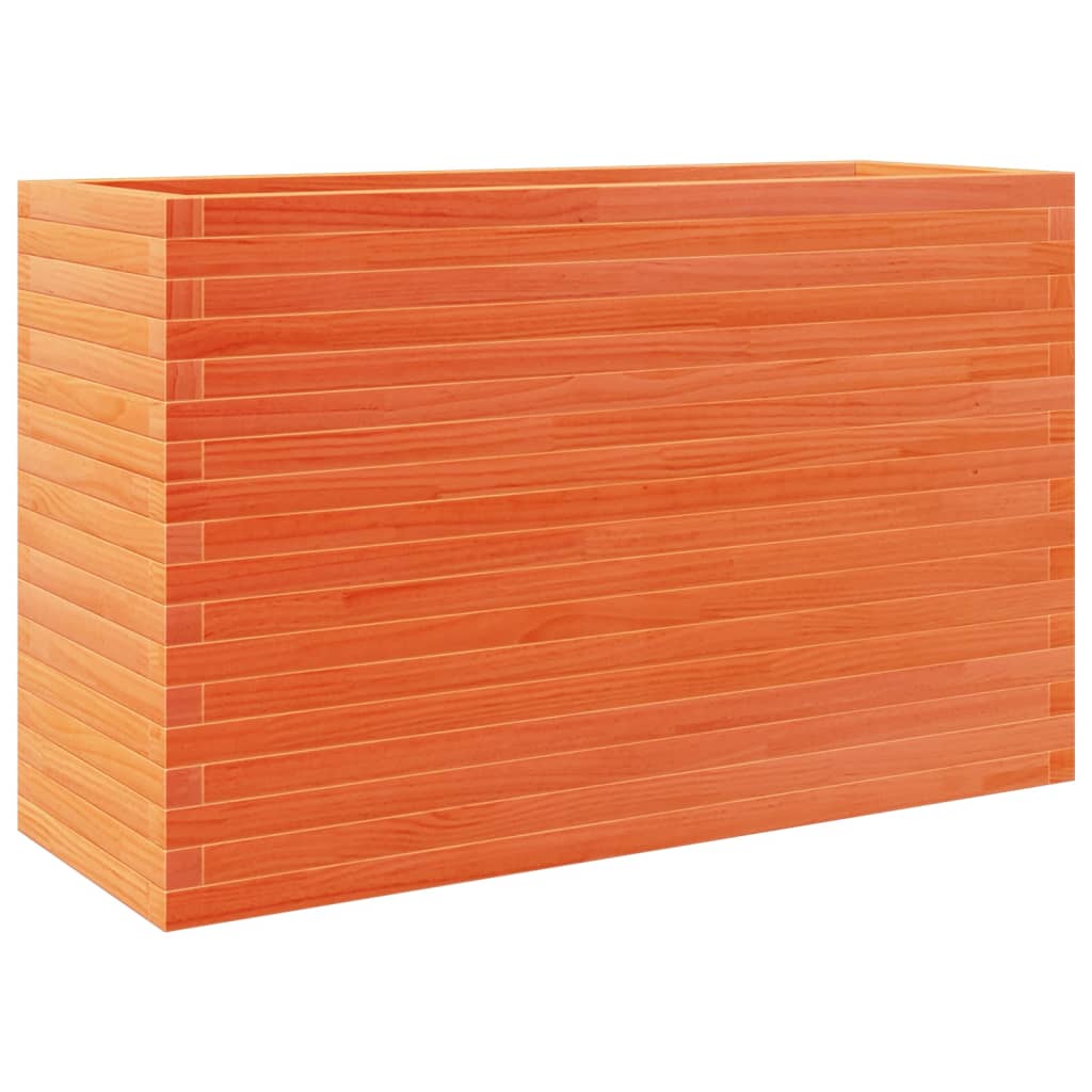 vidaXL Jardinière cire marron 110x40x68,5 cm bois de pin massif