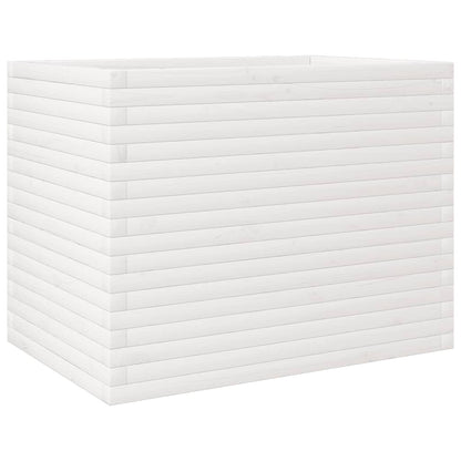 vidaXL Jardinière blanc 90x60x68,5 cm bois de pin massif