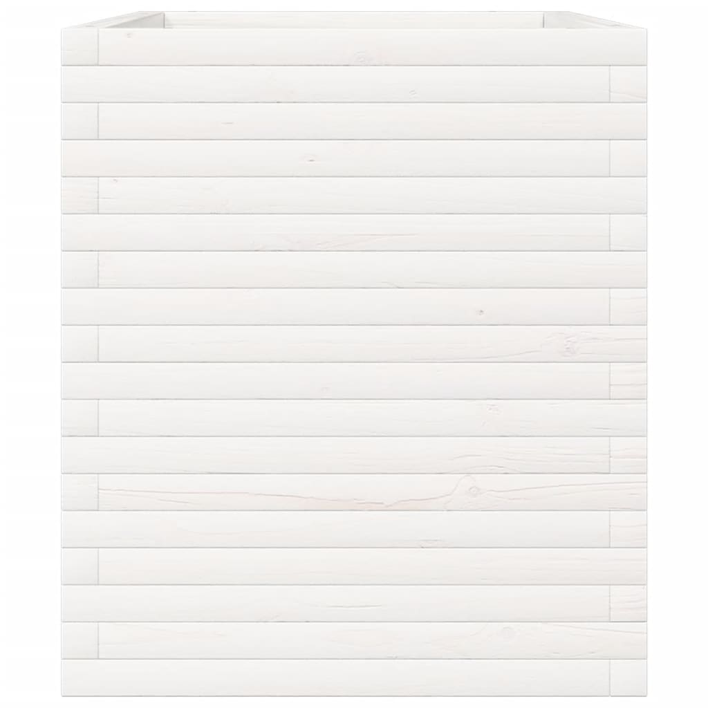 vidaXL Jardinière blanc 90x60x68,5 cm bois de pin massif