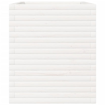 vidaXL Jardinière blanc 90x60x68,5 cm bois de pin massif