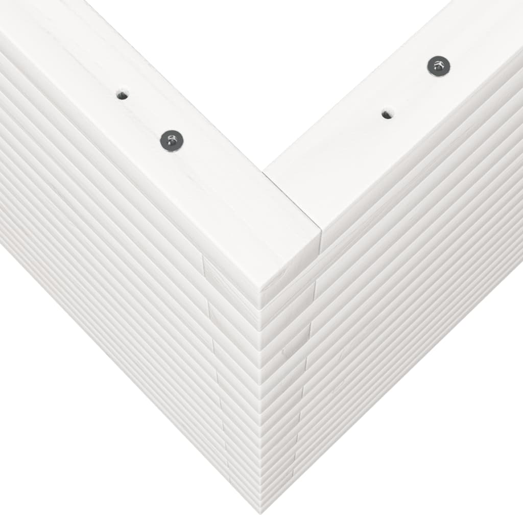 vidaXL Jardinière blanc 90x60x68,5 cm bois de pin massif