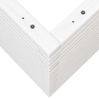 vidaXL Jardinière blanc 90x60x68,5 cm bois de pin massif