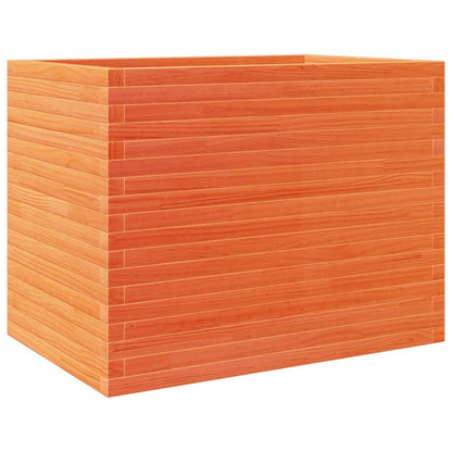 vidaXL Jardinière cire marron 90x60x68,5 cm bois de pin massif