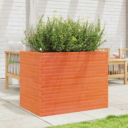 vidaXL Jardinière cire marron 90x60x68,5 cm bois de pin massif