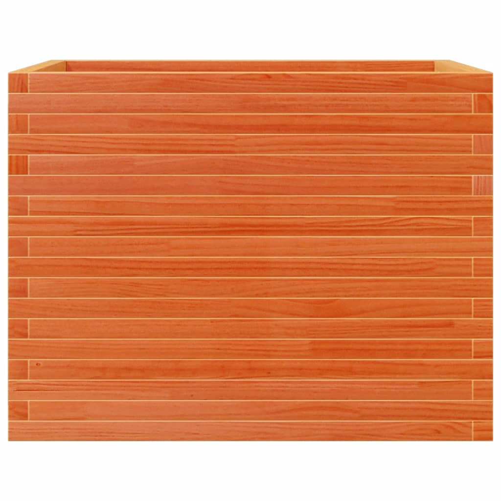vidaXL Jardinière cire marron 90x60x68,5 cm bois de pin massif