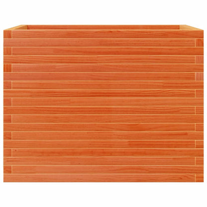 vidaXL Jardinière cire marron 90x60x68,5 cm bois de pin massif
