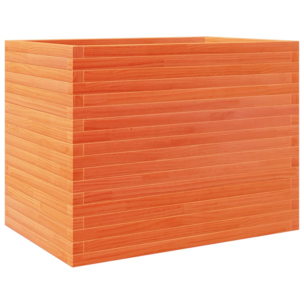 vidaXL Jardinière cire marron 90x60x68,5 cm bois de pin massif