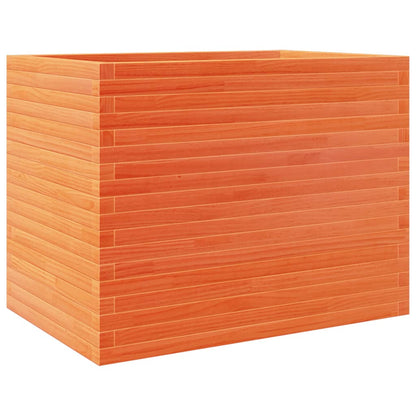 vidaXL Jardinière cire marron 90x60x68,5 cm bois de pin massif