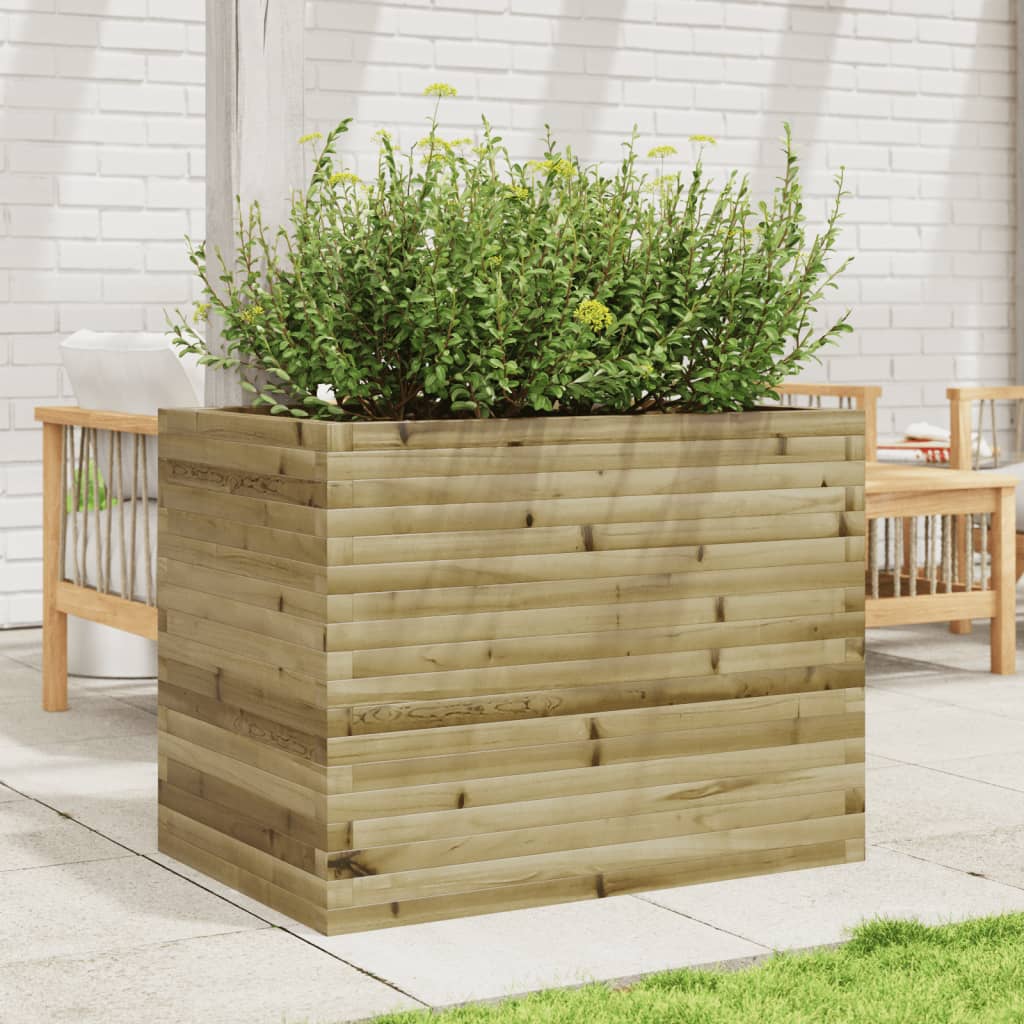 vidaXL Jardinière 90x60x68,5 cm bois de pin imprégné