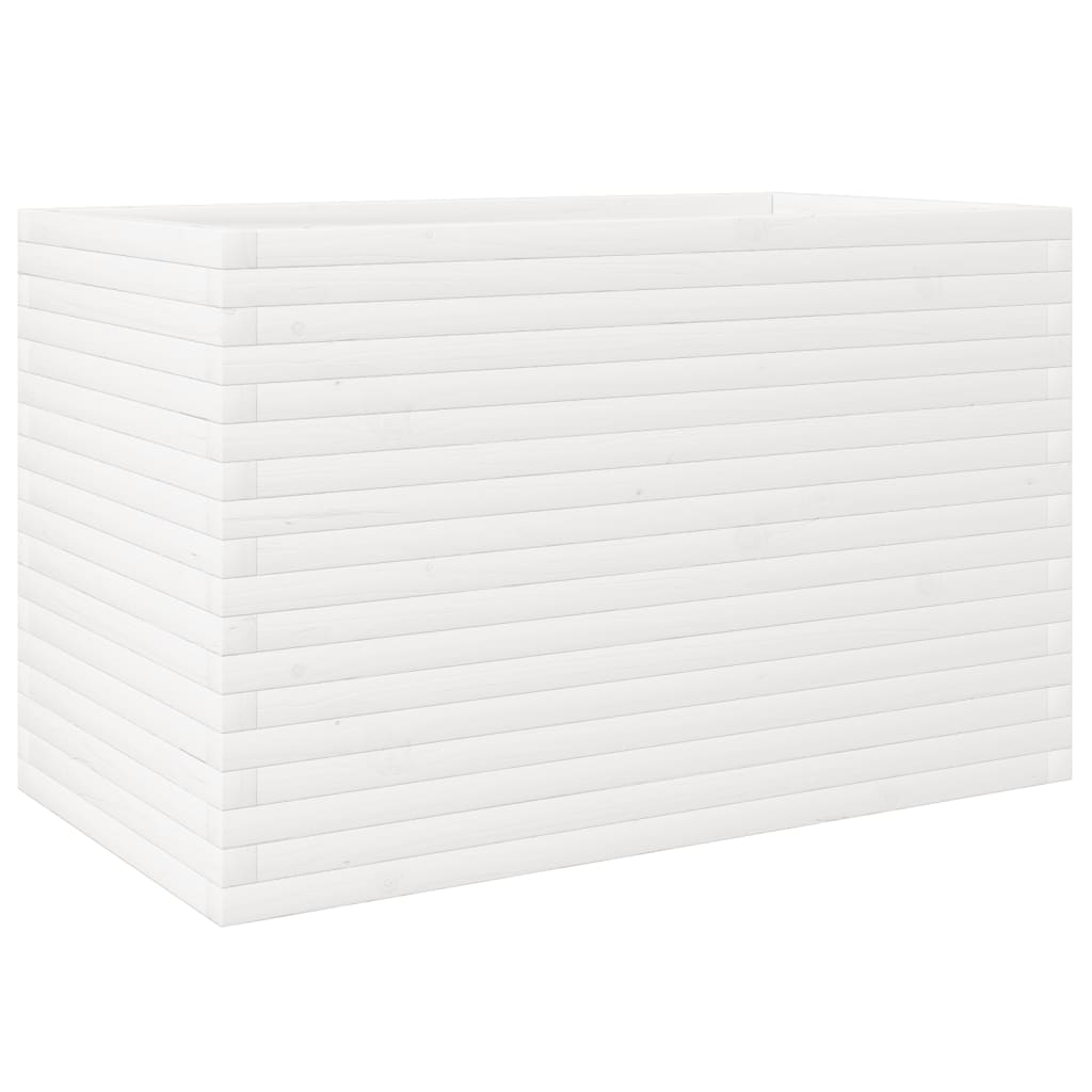 vidaXL Jardinière blanc 110x60x68,5 cm bois de pin massif