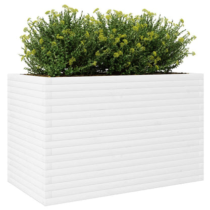 vidaXL Jardinière blanc 110x60x68,5 cm bois de pin massif