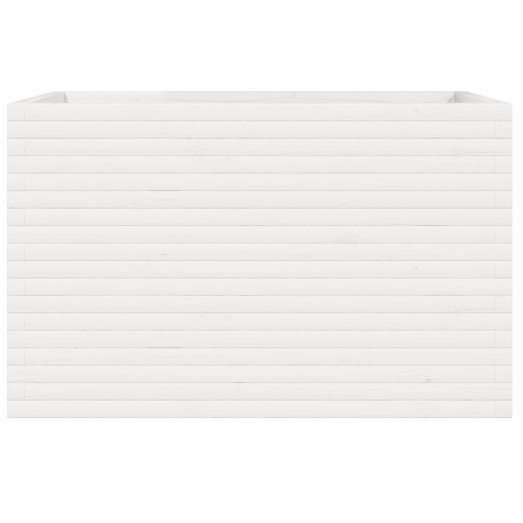 vidaXL Jardinière blanc 110x60x68,5 cm bois de pin massif