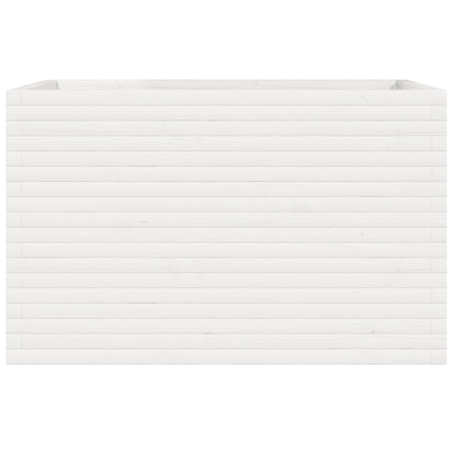 vidaXL Jardinière blanc 110x60x68,5 cm bois de pin massif