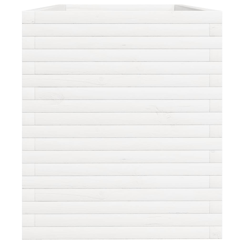 vidaXL Jardinière blanc 110x60x68,5 cm bois de pin massif