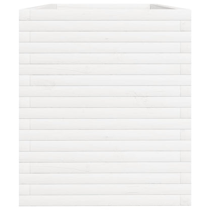 vidaXL Jardinière blanc 110x60x68,5 cm bois de pin massif