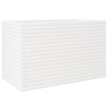 vidaXL Jardinière blanc 110x60x68,5 cm bois de pin massif