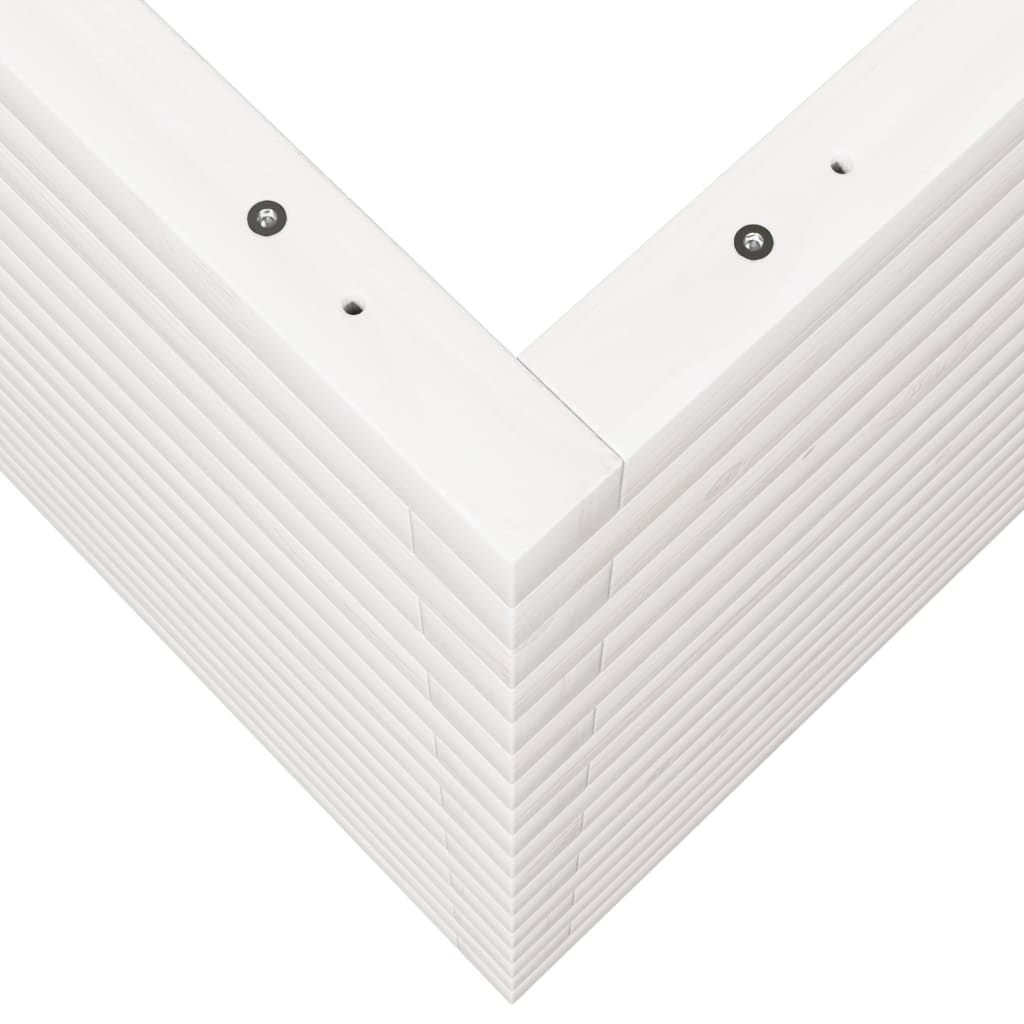 vidaXL Jardinière blanc 110x60x68,5 cm bois de pin massif