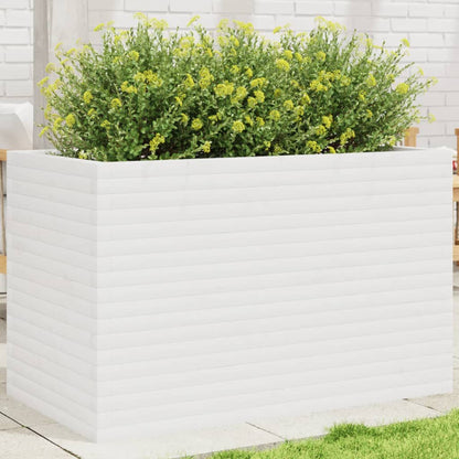 vidaXL Jardinière blanc 110x60x68,5 cm bois de pin massif