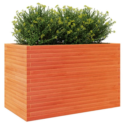 vidaXL Jardinière cire marron 110x60x68,5 cm bois de pin massif