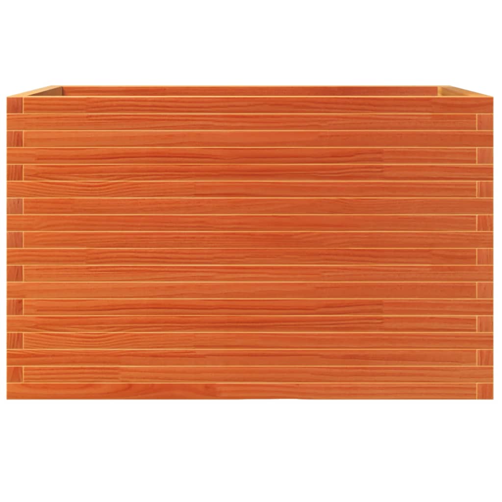 vidaXL Jardinière cire marron 110x60x68,5 cm bois de pin massif